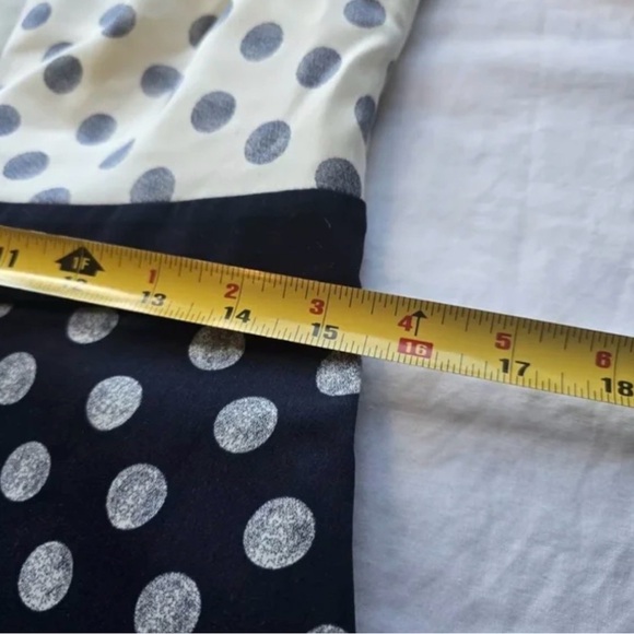 J. Crew Navy and White Polka Dot Dress Size 8 like New!! Beautiful! - Picture 9 of 10